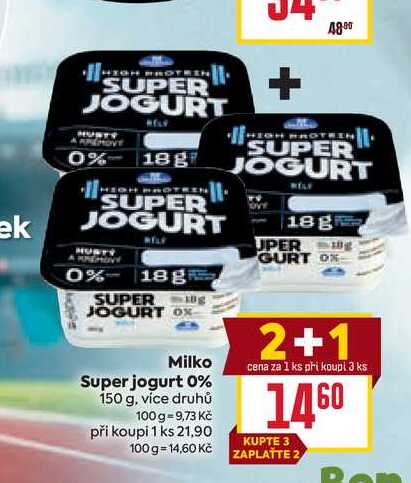 Milko Super jogurt 0% 150 g