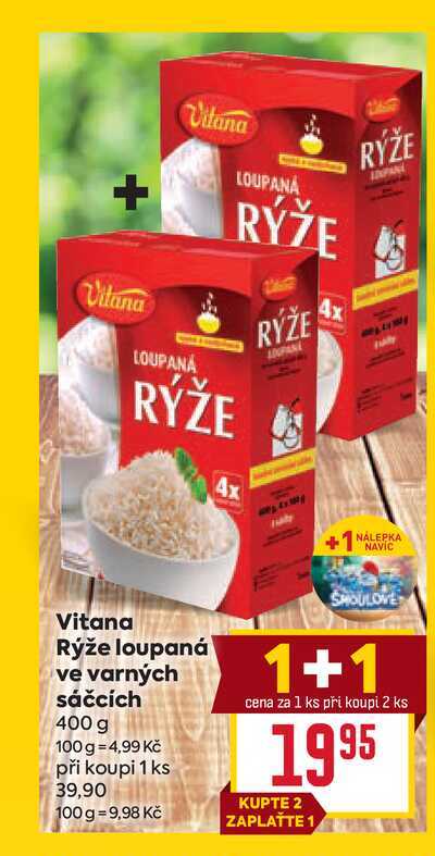 Vitana Rýže loupaná ve varných sáčcích 400 g 