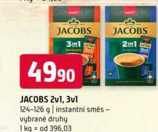JACOBS 2v1, 3v1 124-126 g