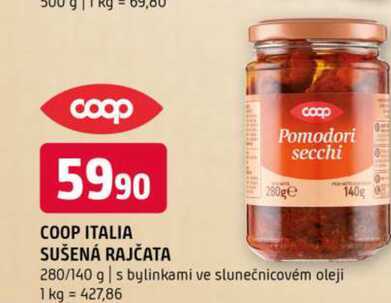 COOP ITALIA SUŠENÁ RAJČATA 280/140 g