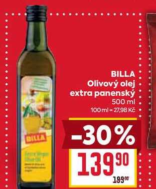BILLA Olivový olej extra panenský 500 ml