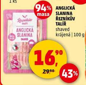 ANGLICKÁ SLANINA shaved krájená, 100 g 