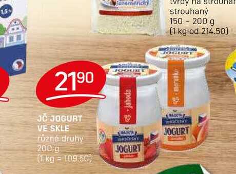 JČ JOGURT VE SKLE různé druhy 200 g