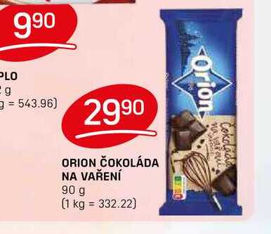 ORION ČOKOLÁDA NA VAŘENÍ 90 g
