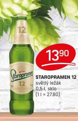 STAROPRAMEN 12 světlý ležák 0,5l 
