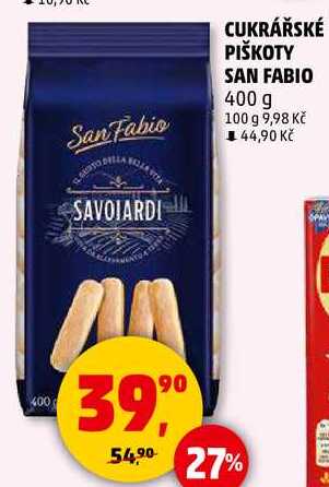 CUKRÁŘSKÉ PIŠKOTY SAN FABIO, 400 g  