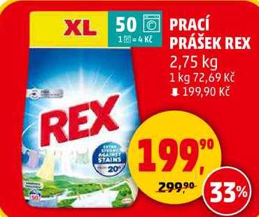 PRACÍ PRÁŠEK REX, 2,75 kg 