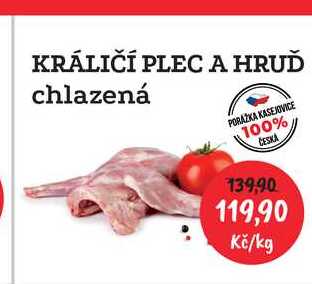 Rabbit Králičí plec+hruď 1kg chlazená 