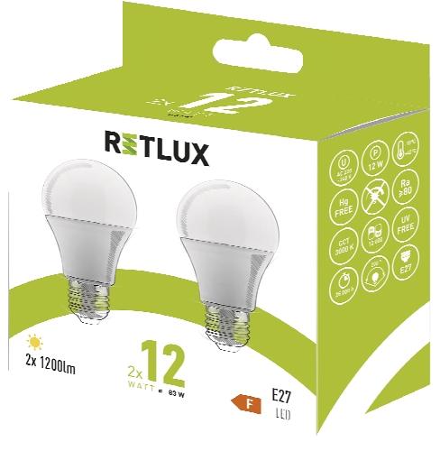 LED žár. E27 12 W REL31 A60 WW 1200LM 2 ks, 2 KS