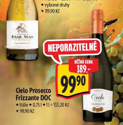   Cielo Prosecco Frizzante DOC  0,75 l