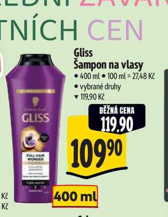  Gliss Šampon na vlasy 400 ml  
