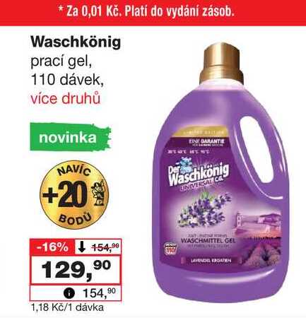 Waschkönig prací gel, 110 dávek