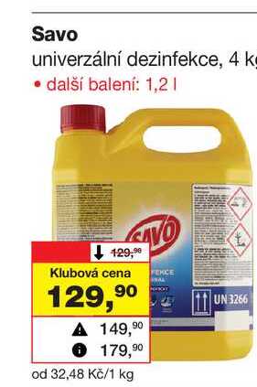 Savo univerzální dezinfekce, 4 kg