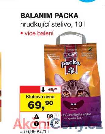 BALANIM PACKA hrudkující stelivo, 10l