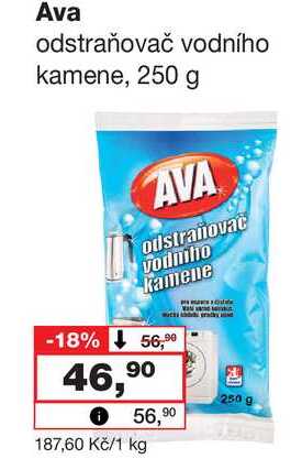 Ava odstraňovač vodního kamene, 250 g
