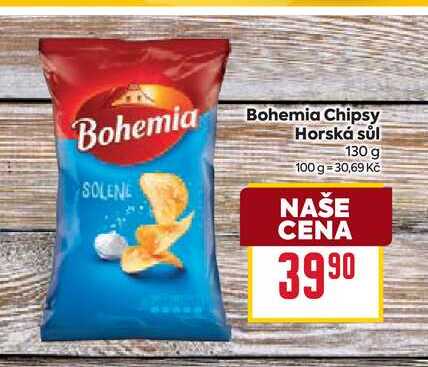 Bohemia Chipsy Horská sůl 130 g 