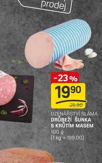 DRŮBEŽÍ ŠUNKA S KRŮTÍM MASEM 100 g 