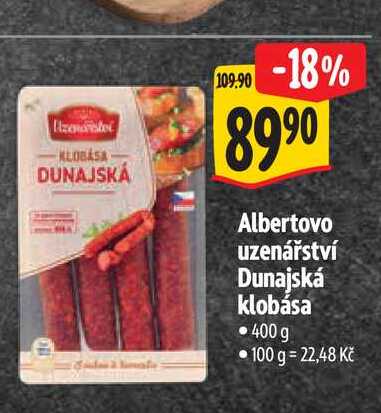   Albertovo uzenářství Dunajská klobása 400 g 