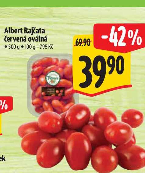 Albert Rajčata červená oválná 500 g 