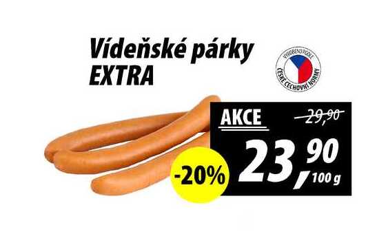 Vídeňské párky EXTRA, 100 g 