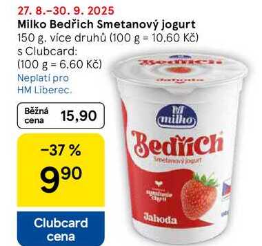 Milko Bedřich Smetanový jogurt, 150 g 