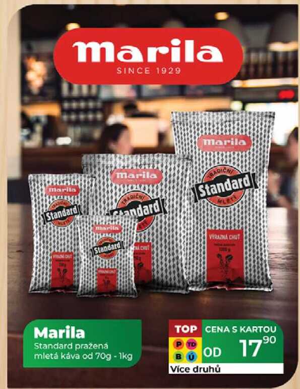 Marila Standard pražena mletá káva od 70g - 1kg 