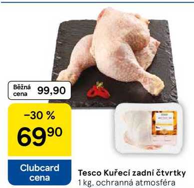 Tesco Kuřecí zadní čtvrtky, 1 kg 