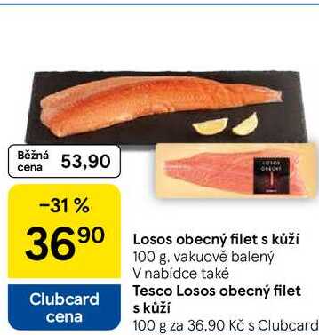 Losos obecný filet s kůží, 100 g
