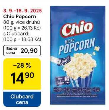 Chio Popcorn, 80 g, více druhů 