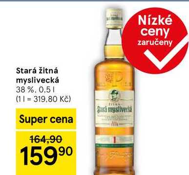 Stará žitná myslivecká 38%, 0.5 l