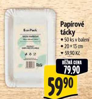 Papírové tácky, 50 ks