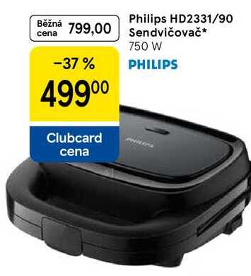 Philips HD2331/90 799,00 Sendvičovač, 750 W  