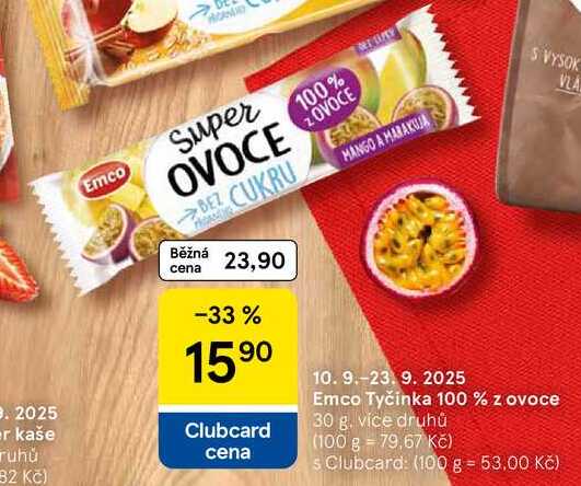 Emco Tyčinka 100 % z ovoce, 30 g