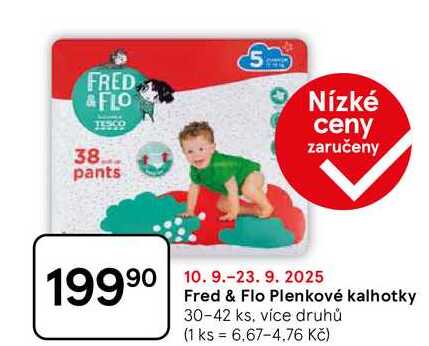 Fred & Flo Plenkové kalhotky, 30-42 ks, více druhů  
