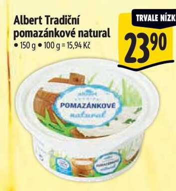 Albert Tradiční pomazánkové natural, 150 g 
