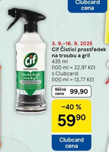 Cif Čisticí prostředek na troubu a gril, 435 ml 