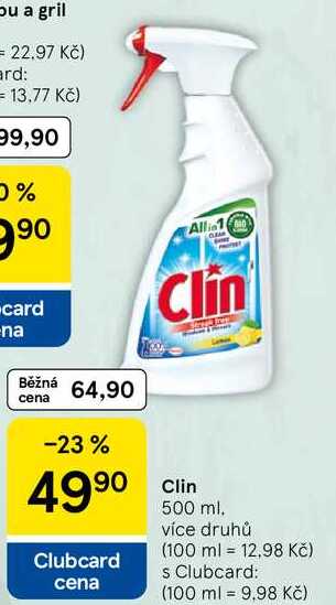 Clin, 500 ml. více druhů 