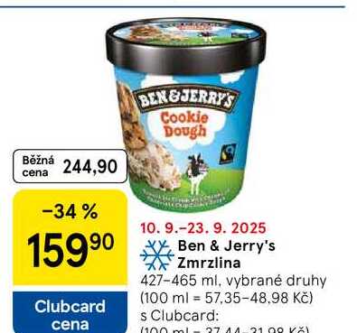 Ben & Jerry's Zmrzlina, 427-465 ml