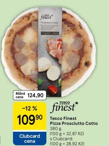 Tesco Finest Pizza Prosciutto Cotto, 380 g  