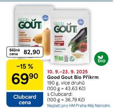 Good Gout Bio Příkrm, 190 g