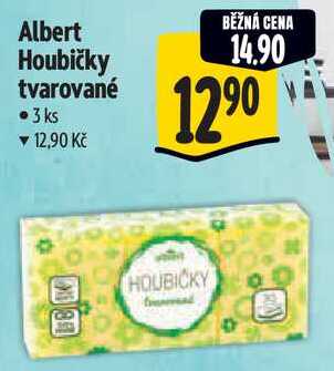 Albert Houbičky tvarované, 3 ks