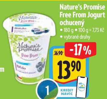 Nature's Promise Free From Jogurt ochucený, 180 g