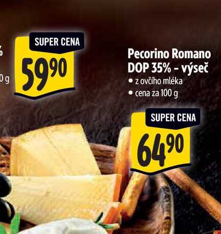  Pecorino Romano DOP 35% - výseč 100 g