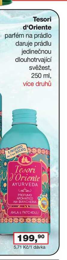 Tesori d'Oriente parfém na prádlo daruje prádlu jedinečnou dlouhotrvající svěžest, 250 ml, více druhů 