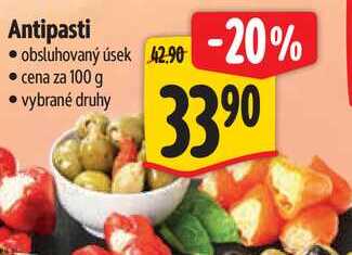 Antipasti, cena za 100 g 