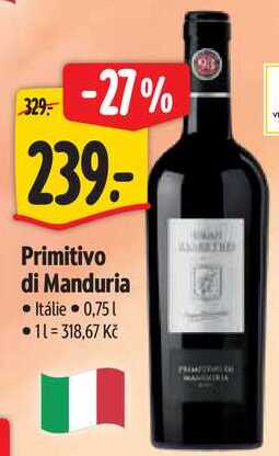 Primitivo di Manduria, 0,75 l