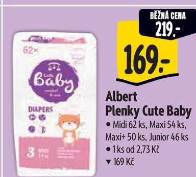 Albert Plenky Cute Baby Midi 62 ks, Maxi 54 ks, Maxi+ 50 ks, Junior 46 ks  