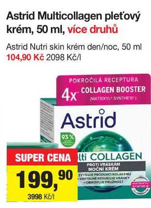 Astrid Multicollagen pleťový krém, 50 ml, více druhů 
