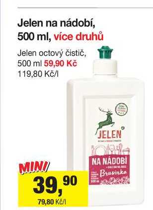 Jelen na nádobí, 500 ml, více druhů