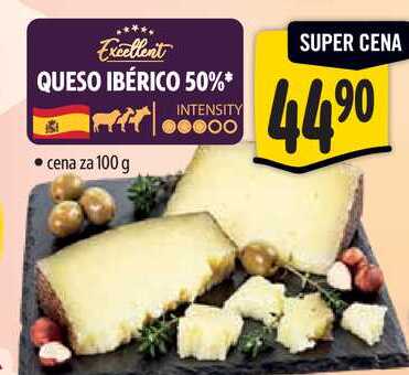 QUESO IBÉRICO 50%, cena za 100 g 